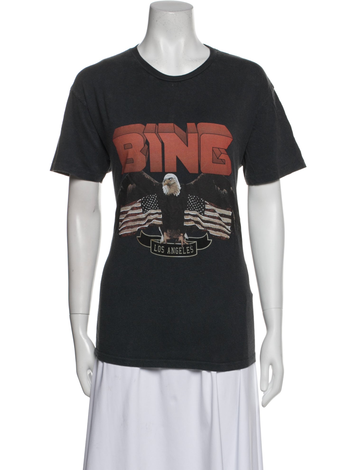 Anine Bing Graphic Print Crew Neck T-Shirt