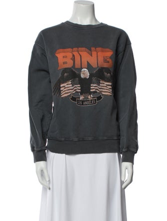Anine Bing Graphic Print Crew Neck Sweatshirt