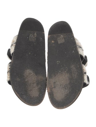 Anine Bing Tweed Tweed Pattern Slides