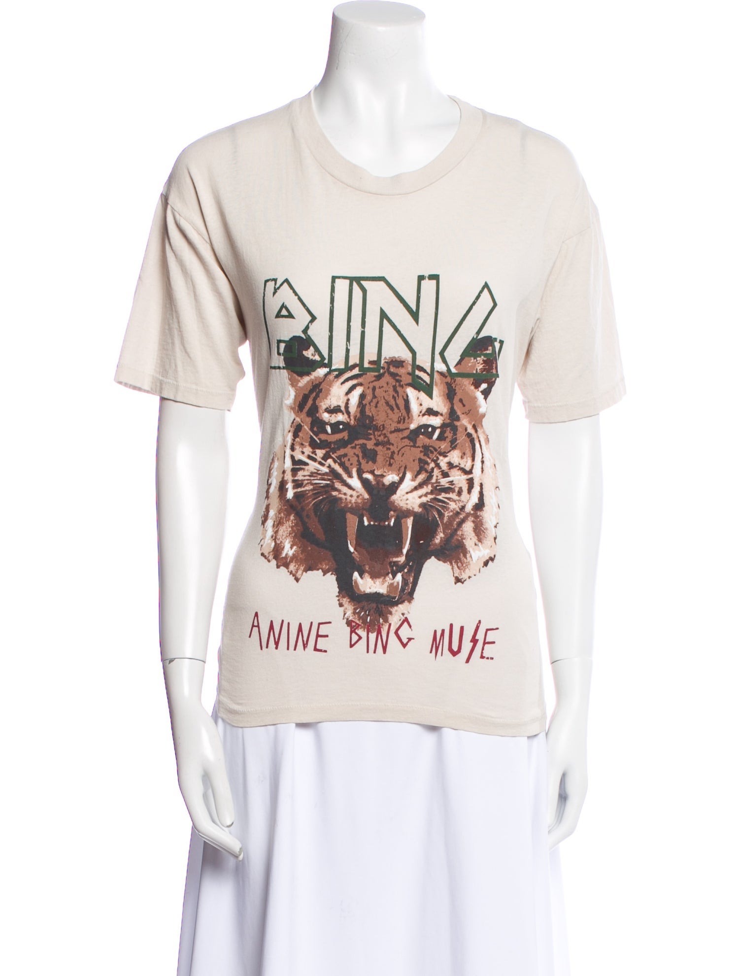 Anine Bing Graphic Print Crew Neck T-Shirt