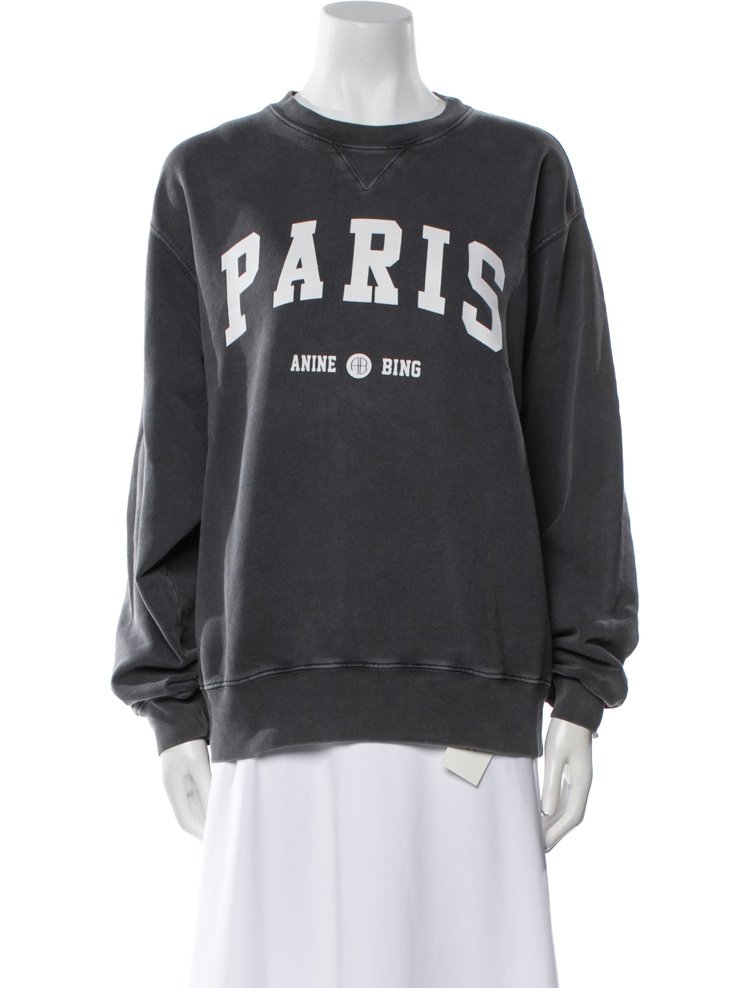 Anine Bing Graphic Print Crew Neck Sweater