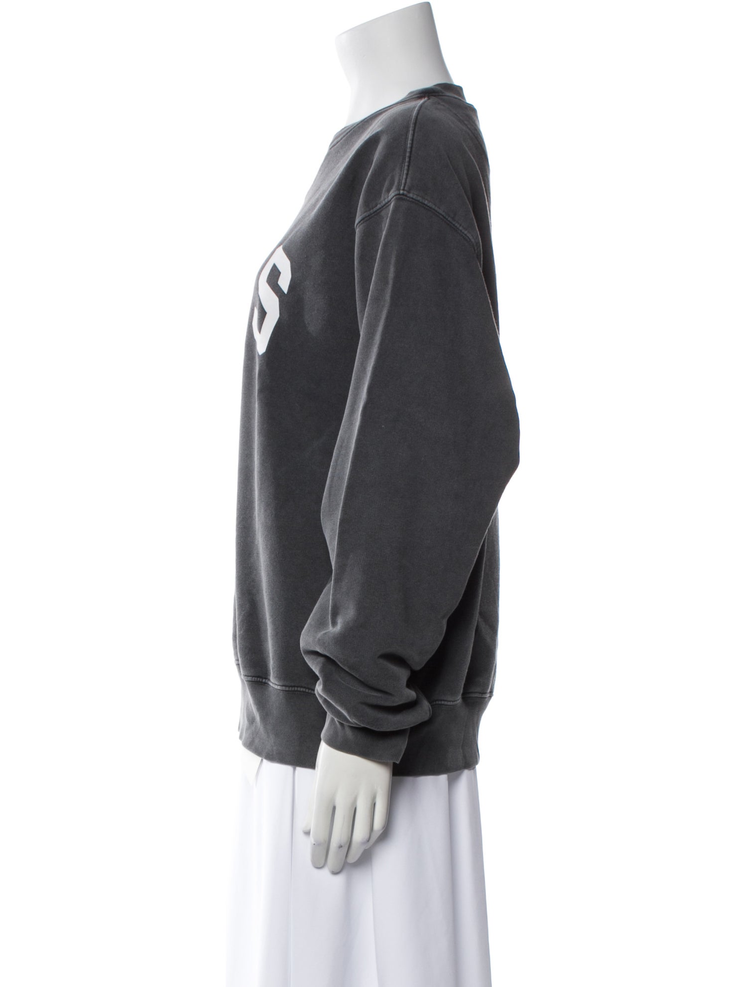 Anine Bing Graphic Print Crew Neck Sweater