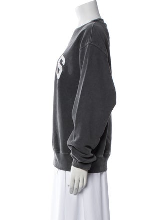 Anine Bing Graphic Print Crew Neck Sweater