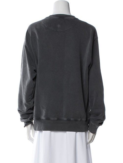 Anine Bing Graphic Print Crew Neck Sweater