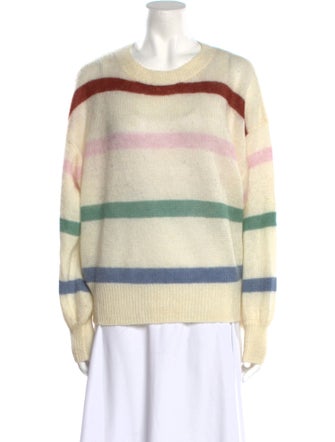 Anine Bing Striped Crew Neck Sweater