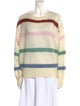 Anine Bing Striped Crew Neck Sweater