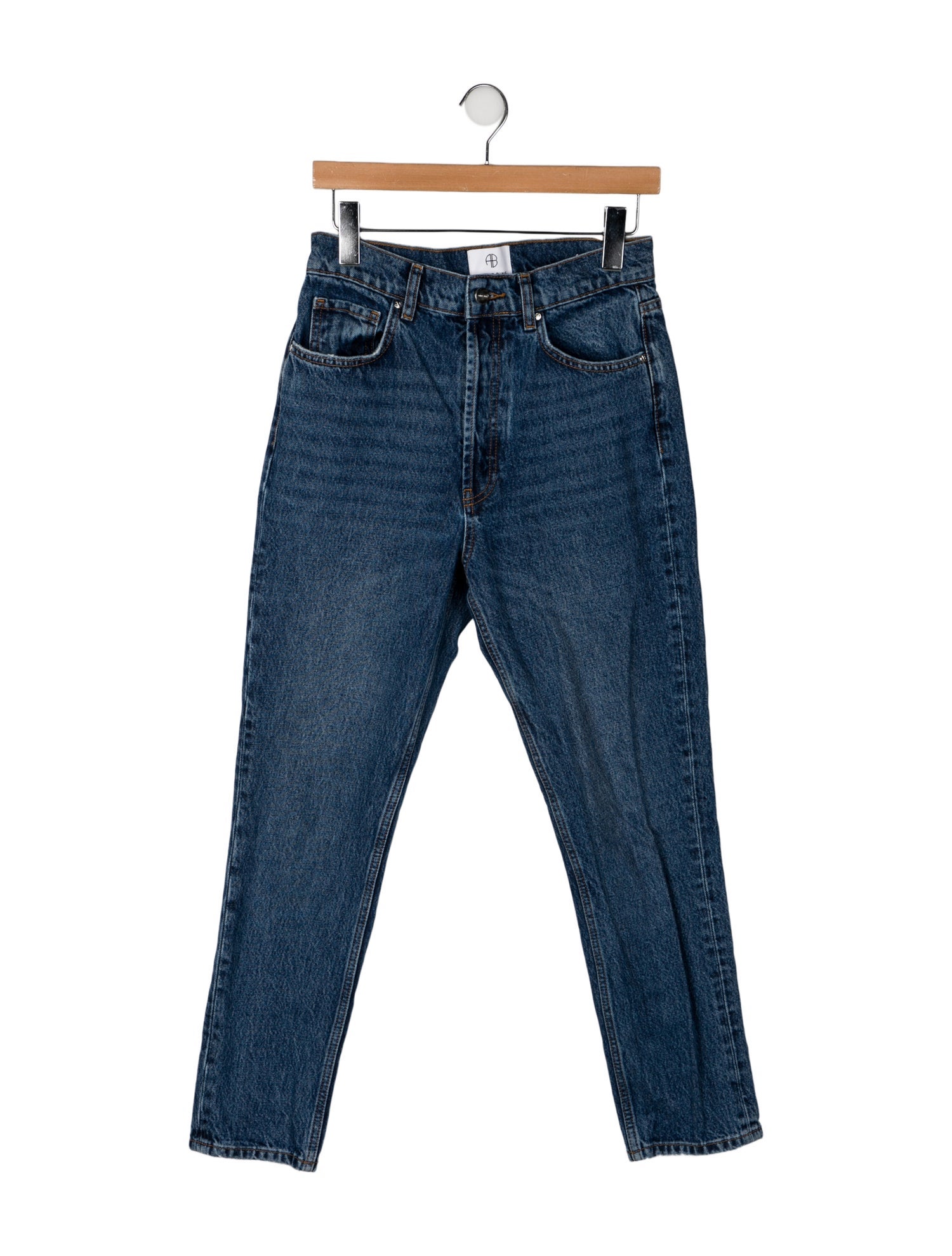 Anine Bing High-Rise Straight Leg Jeans