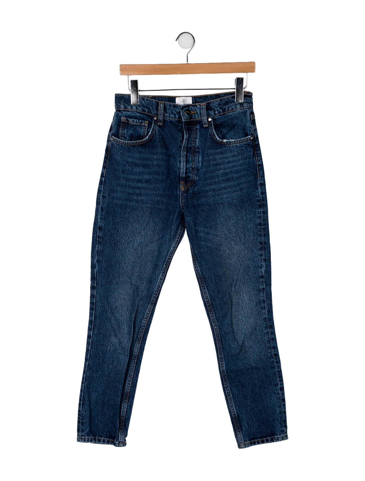 Anine Bing High-Rise Straight Leg Jeans