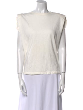 Anine Bing Bateau Neckline Short Sleeve Top