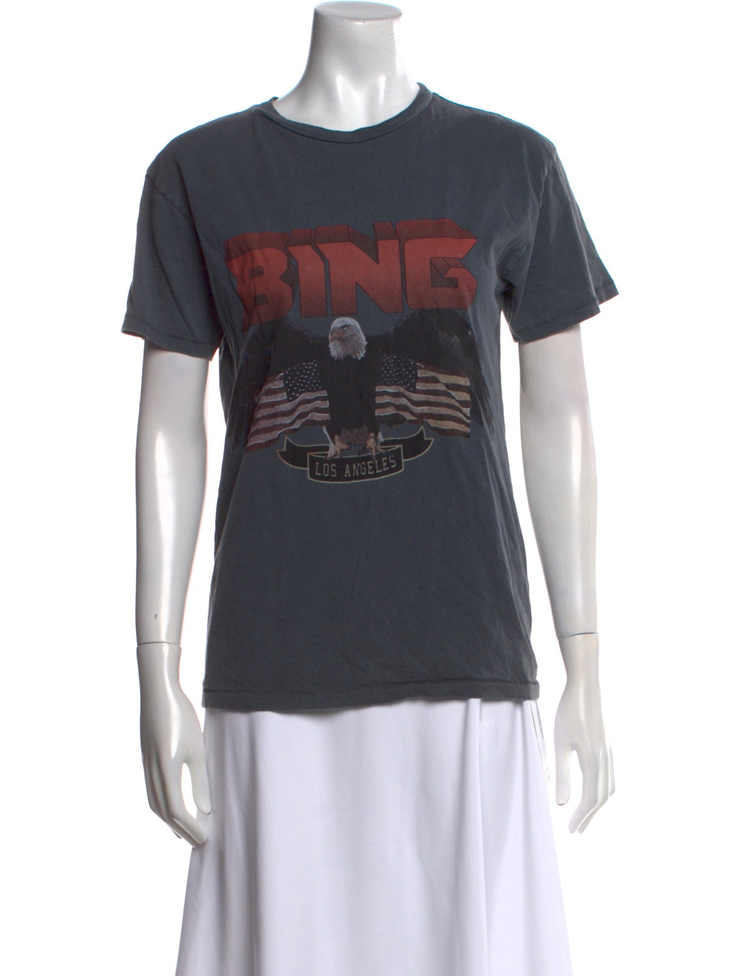 Anine Bing Graphic Print Crew Neck T-Shirt
