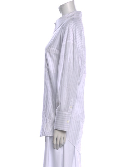 Anine Bing Striped Long Sleeve Button-Up Top