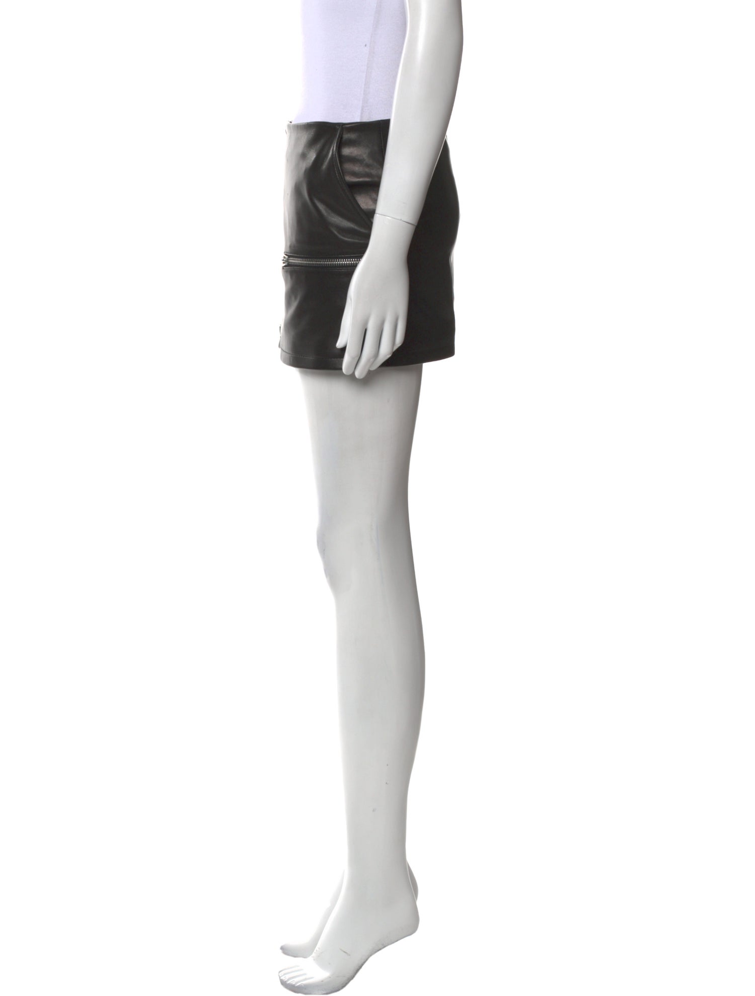 Anine Bing Lamb Leather Mini Skirt