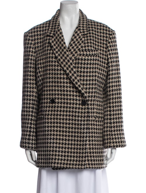 Anine Bing Houndstooth Print Coat