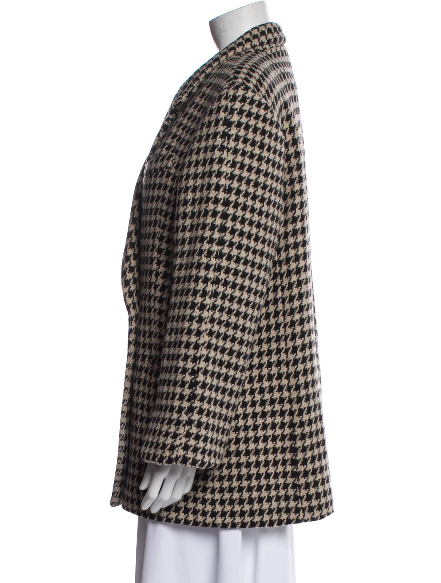 Anine Bing Houndstooth Print Coat