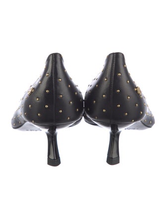 Anine Bing Leather Polka Dot Print Pumps