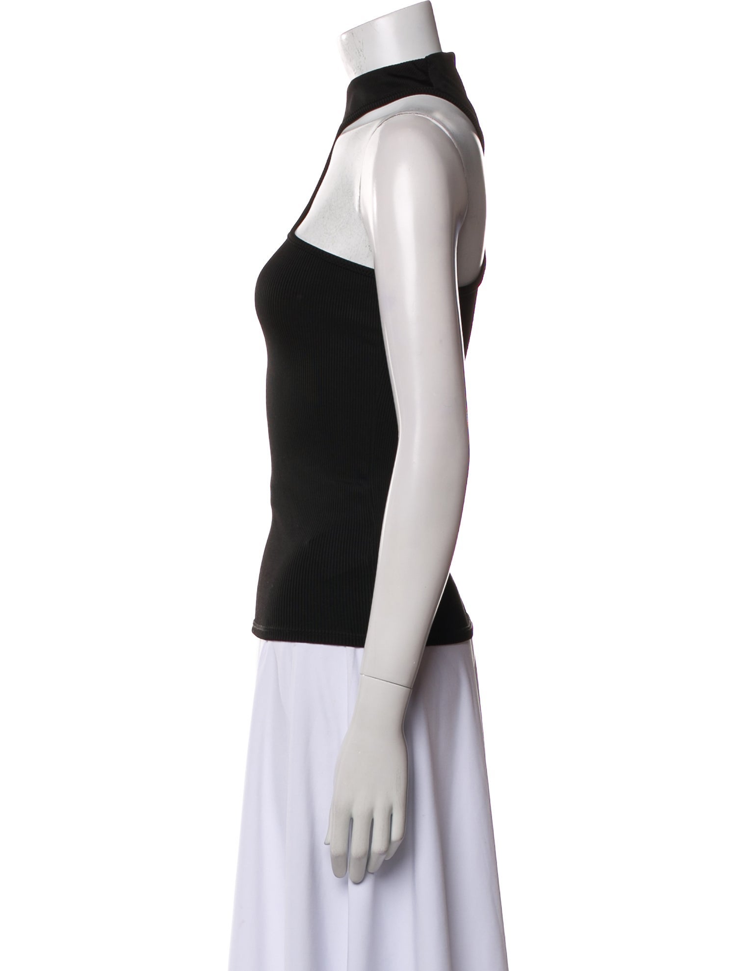 Anine Bing Asymmetrical Sleeveless Crop Top