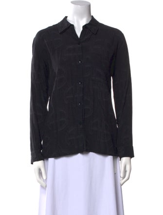 Anine Bing Long Sleeve Button-Up Top