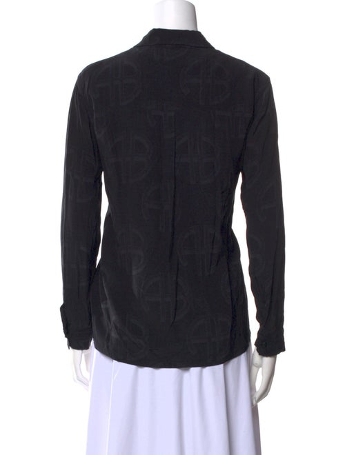Anine Bing Long Sleeve Button-Up Top