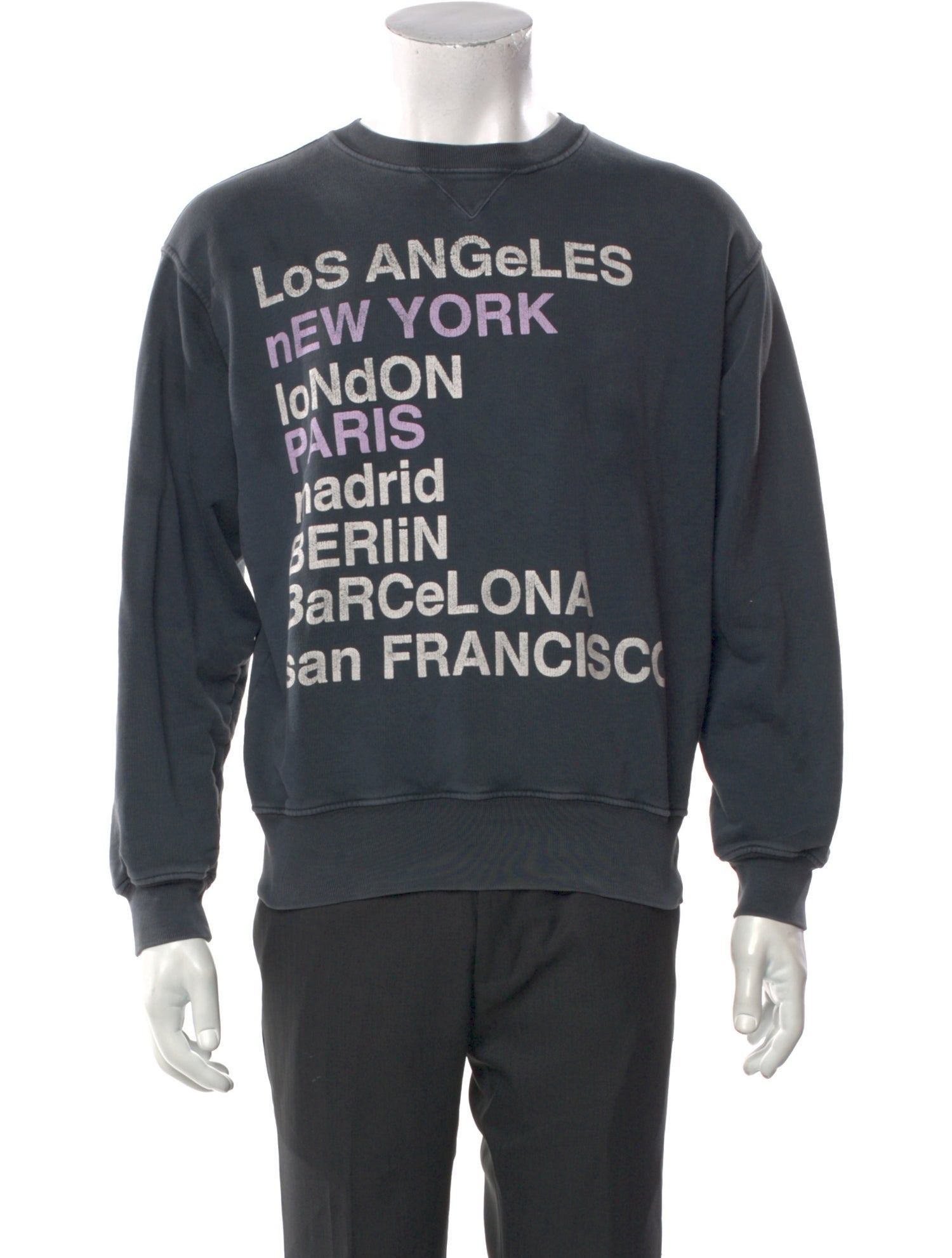 Anine Bing Graphic Print Crew Neck Sweatshirt