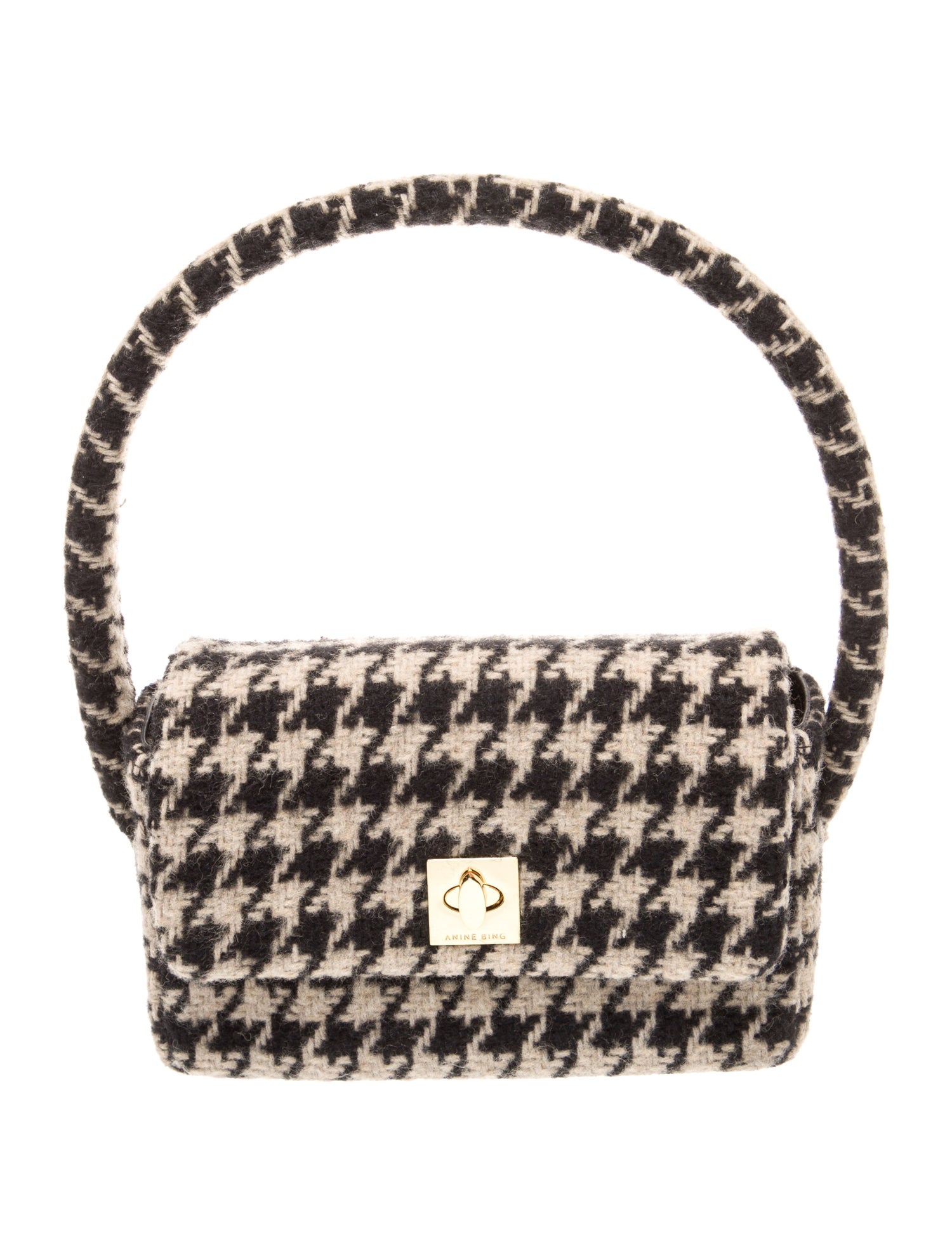 Anine Bing Tweed Top Handle Bag