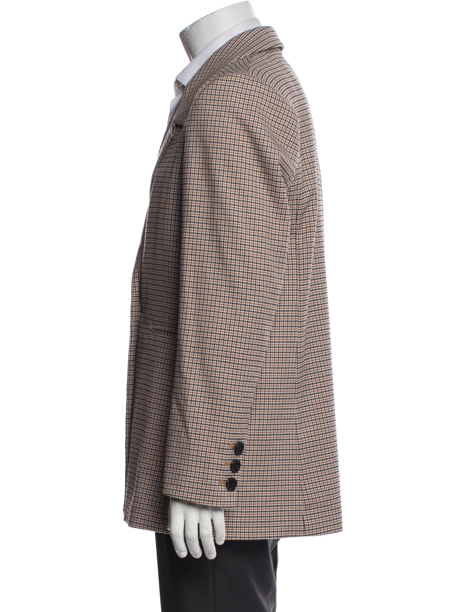 Anine Bing Plaid Print Peacoat