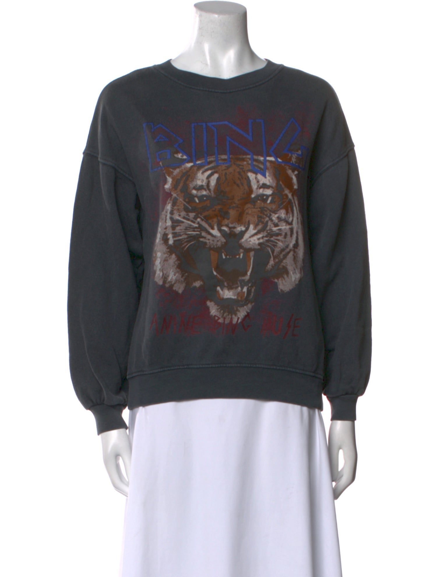 Anine Bing Graphic Print Crew Neck Sweatshirt
