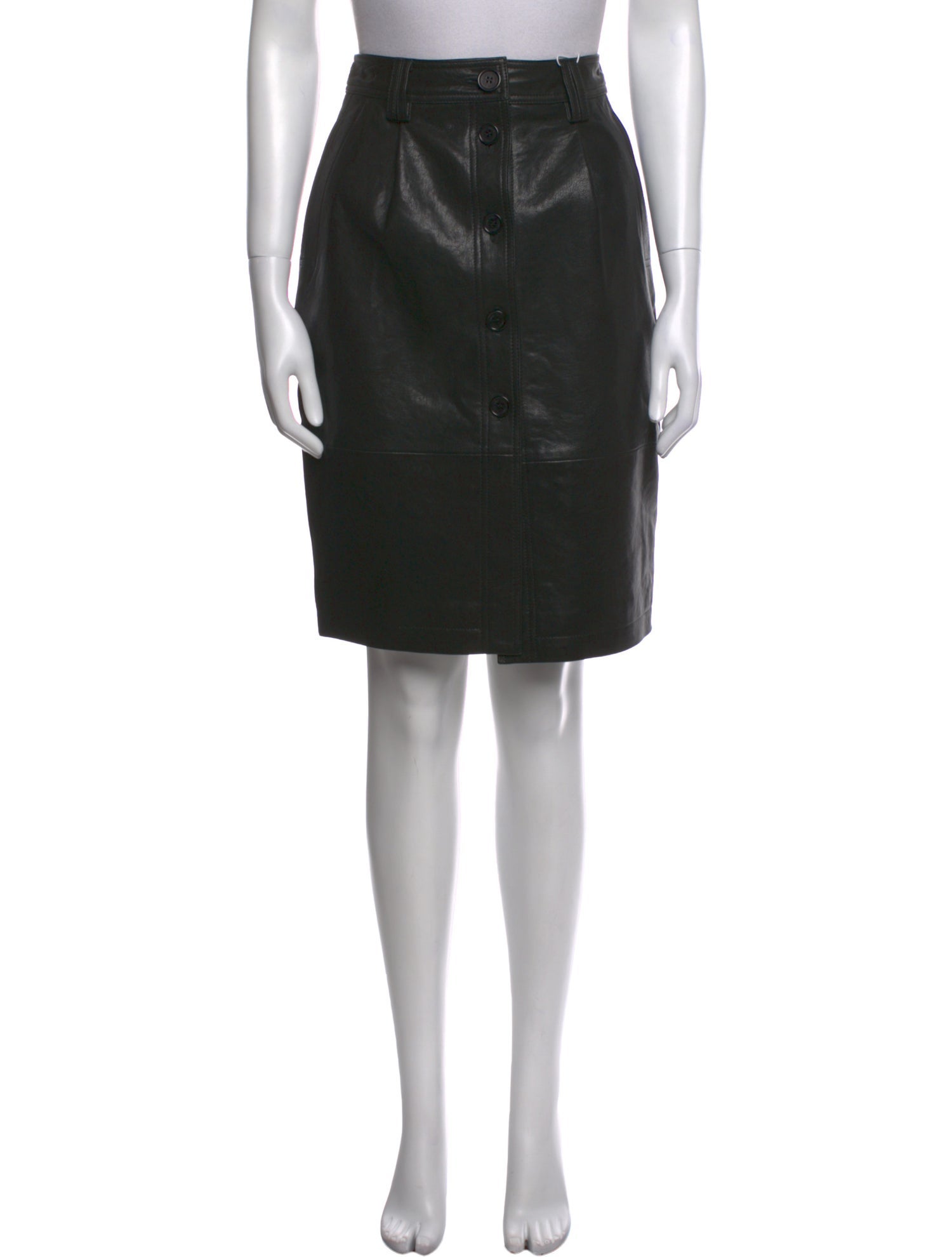 Anine Bing Lamb Leather Knee-Length Skirt w/ Tags