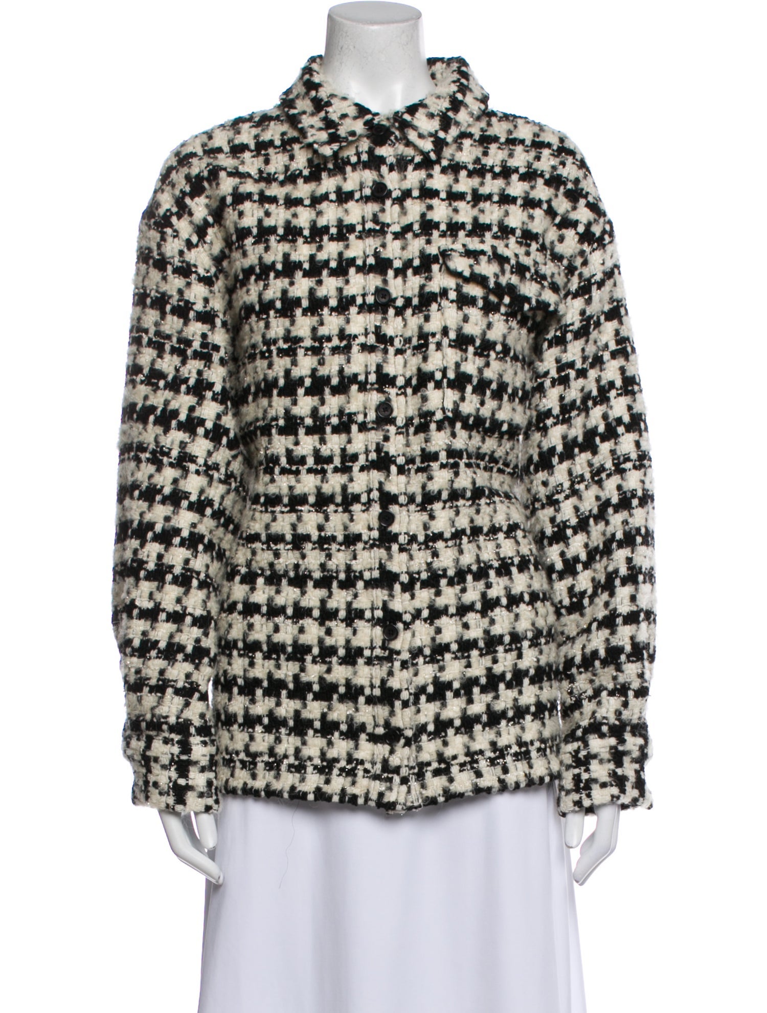 Anine Bing Wool Houndstooth Print Evening Jacket w/ Tags