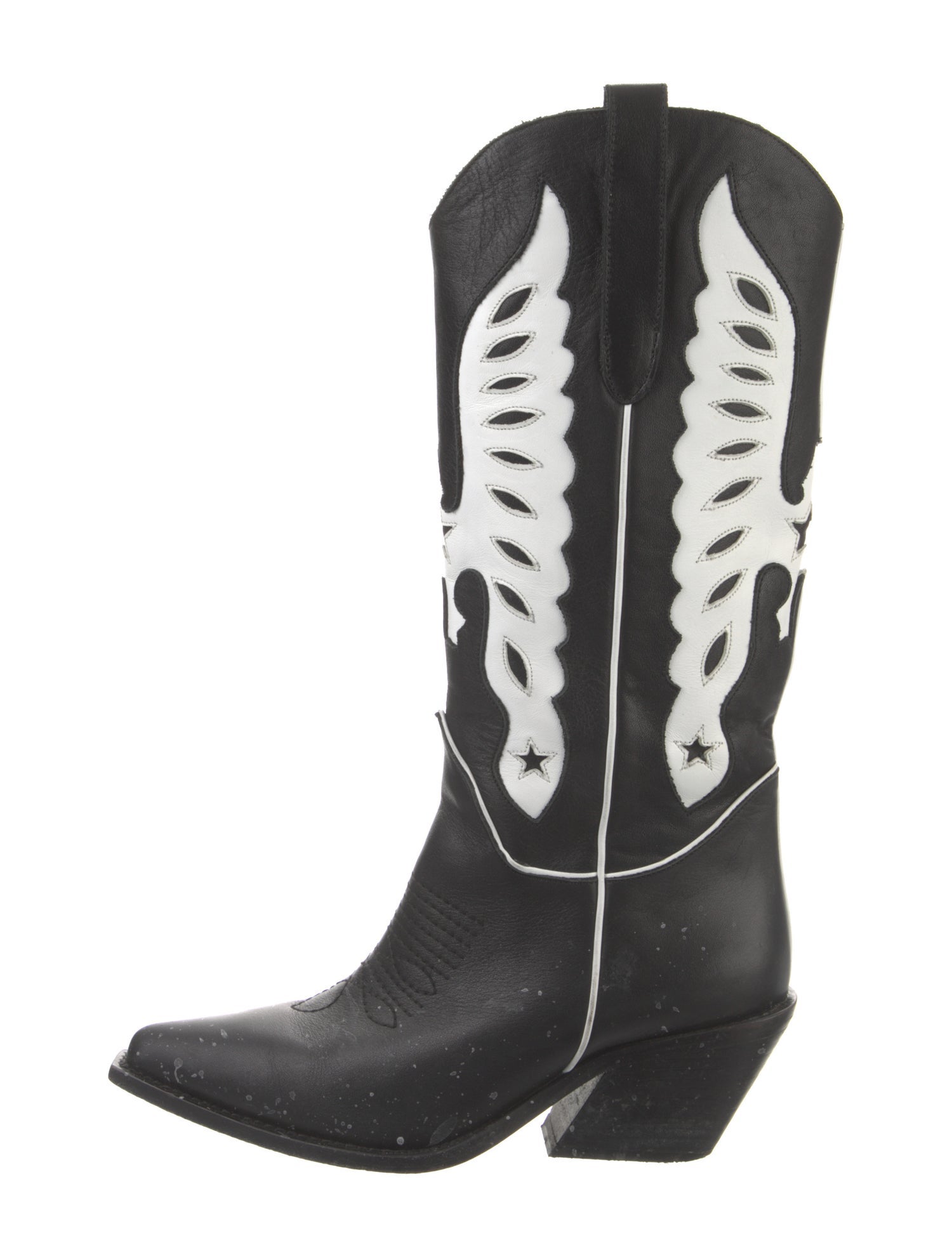 Anine Bing Leather Patterned Western Boots