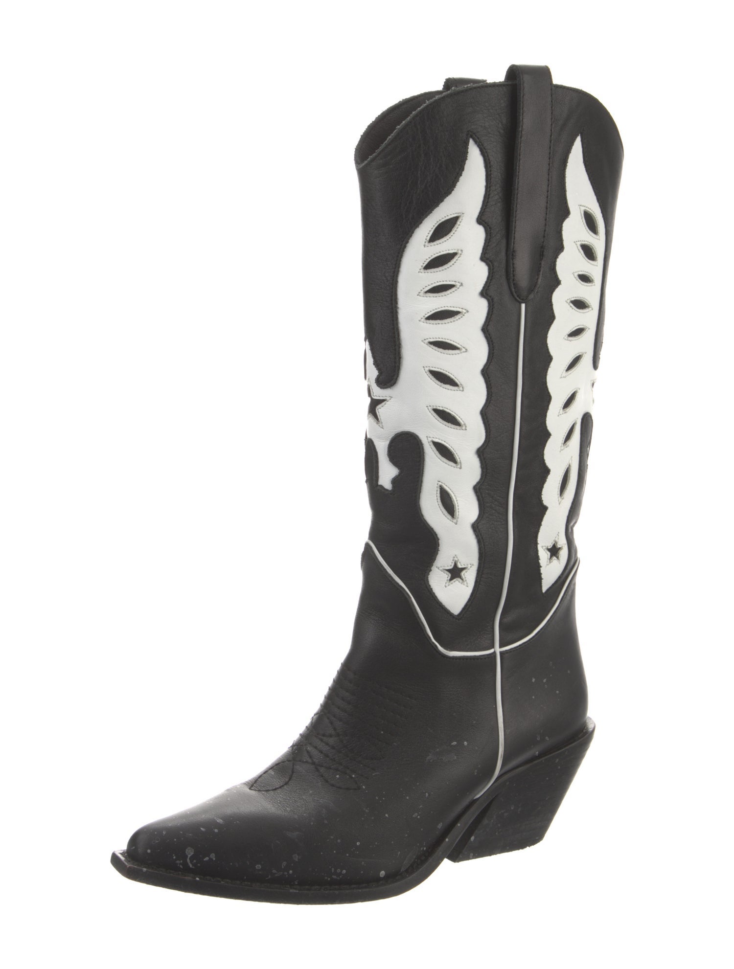 Anine Bing Leather Patterned Western Boots