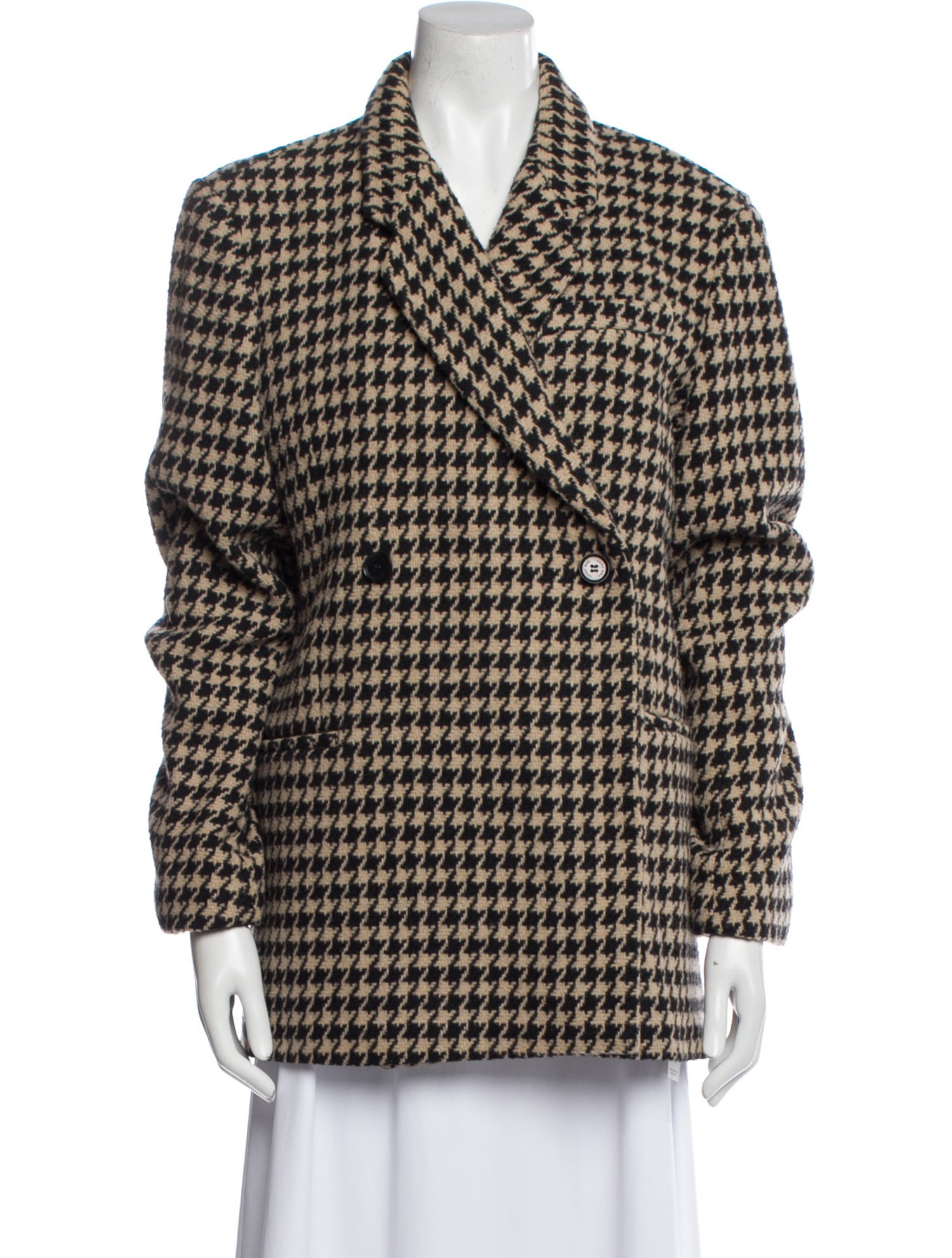 Anine Bing Houndstooth Print Blazer