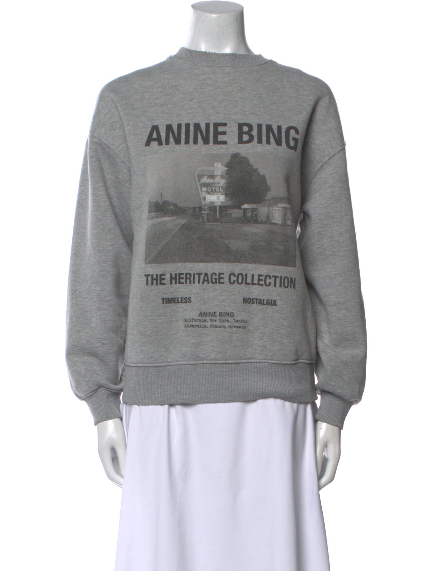 Anine Bing Graphic Print Crew Neck Sweatshirt
