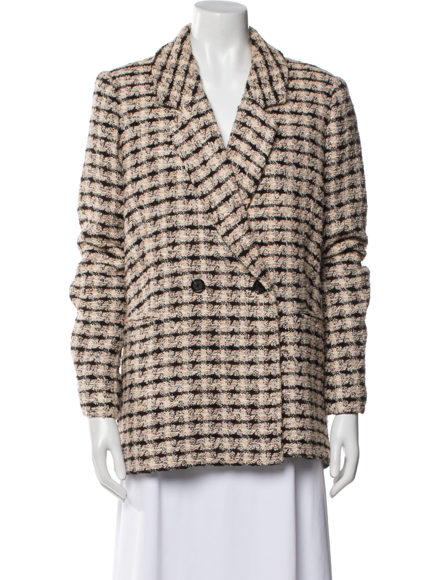 Anine Bing Plaid Print Blazer