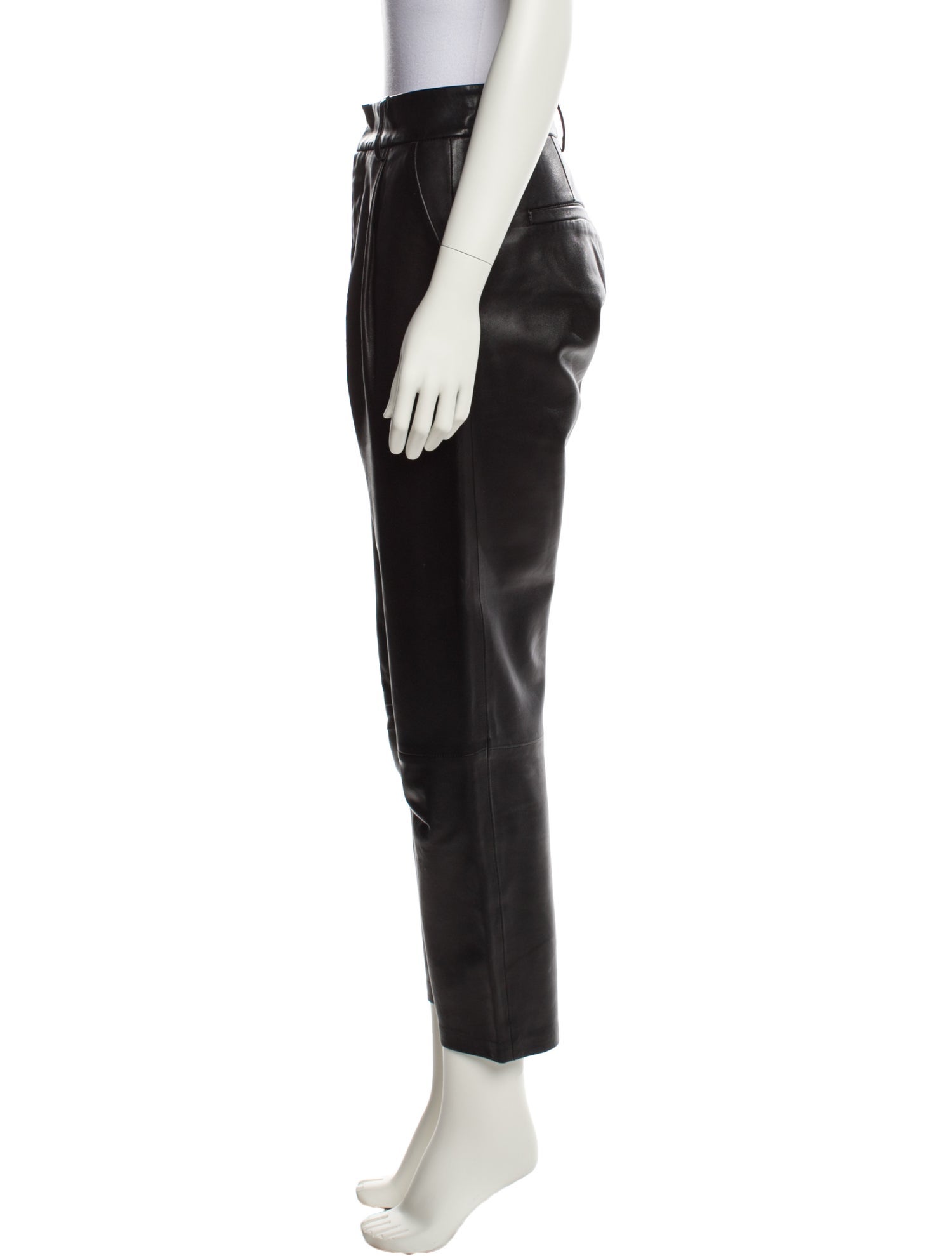 Anine Bing Leather Straight Leg Pants