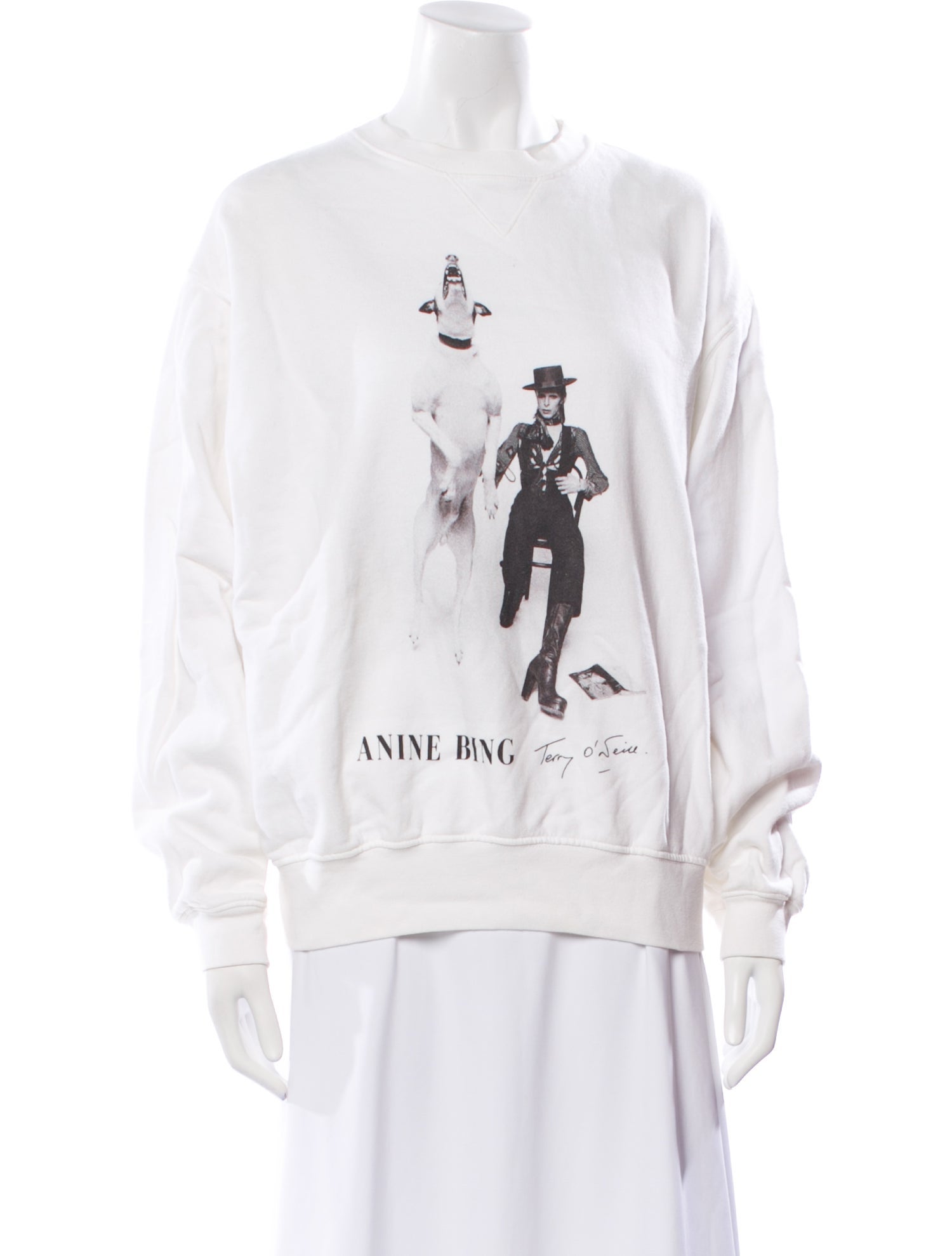 Anine Bing Graphic Print Crew Neck Sweatshirt