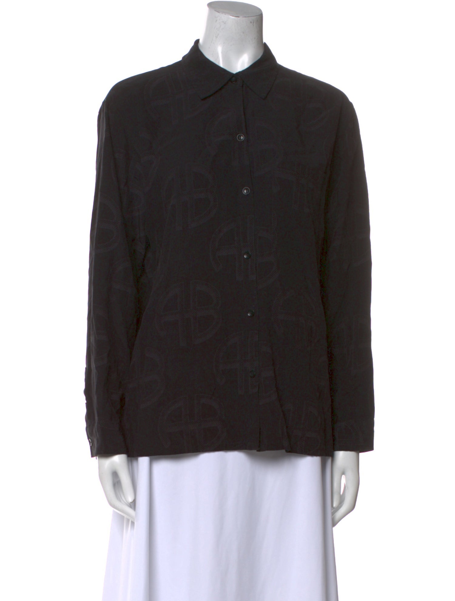 Anine Bing Long Sleeve Button-Up Top