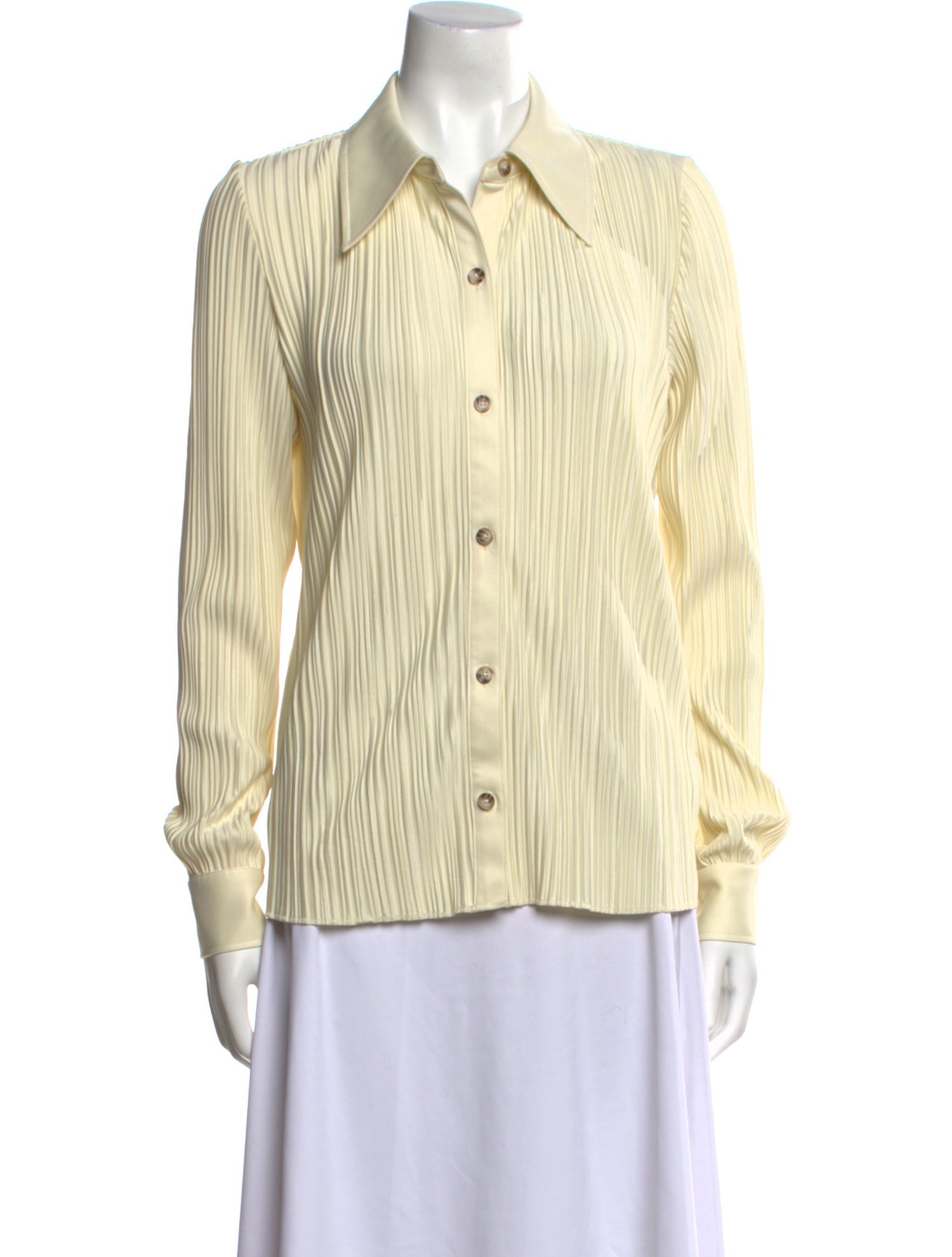Anine Bing Striped Long Sleeve Button-Up Top