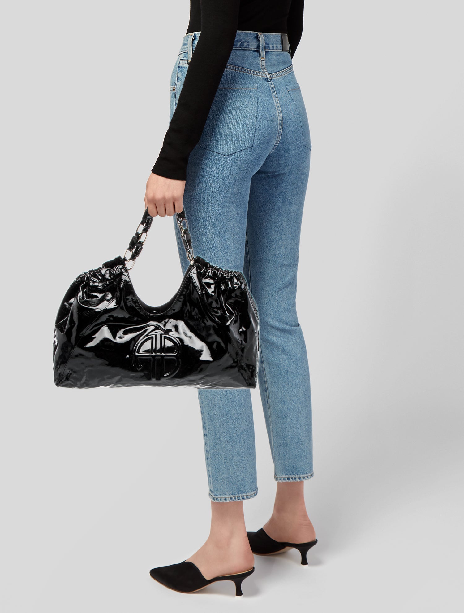 Anine Bing Patent Leather Hobo