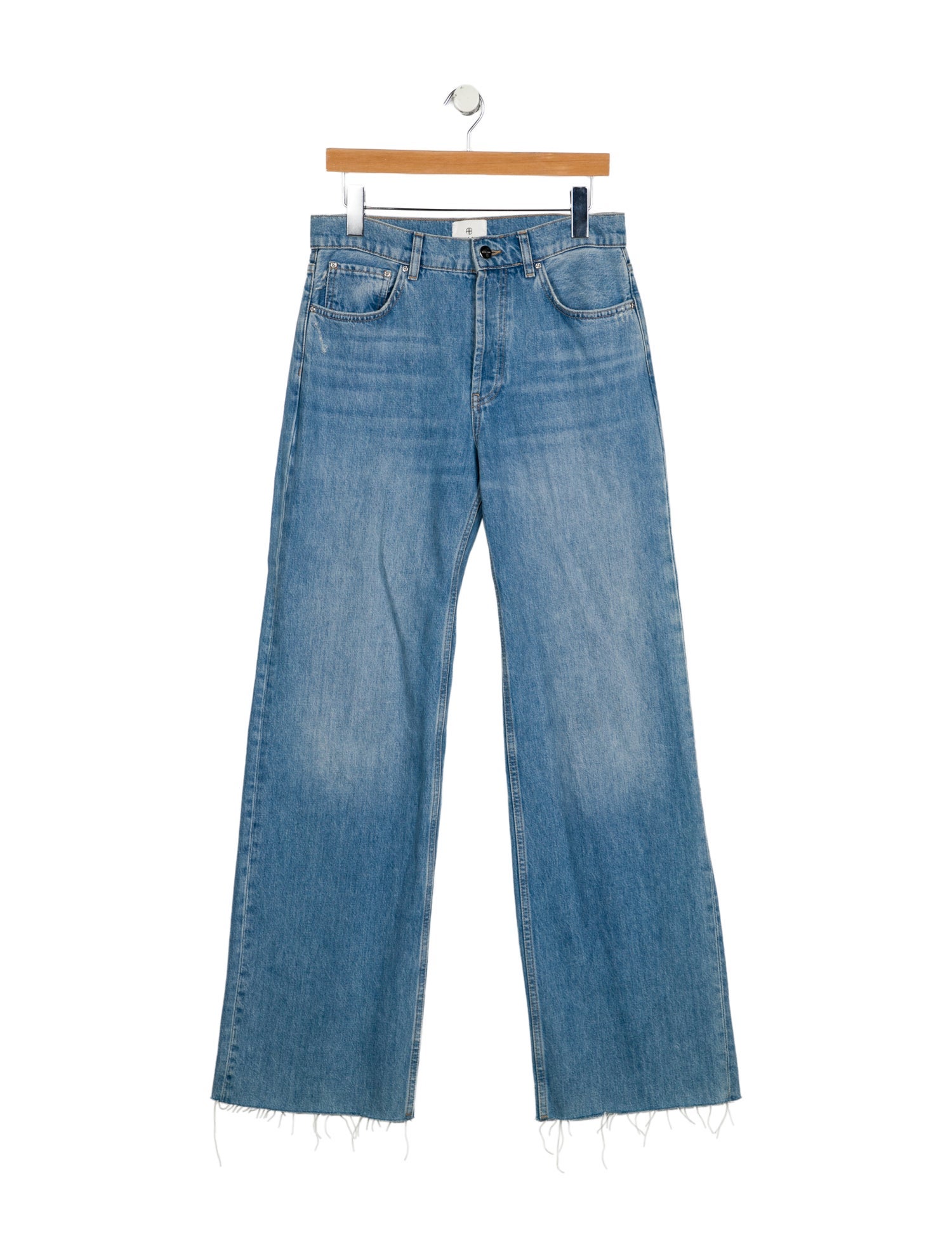 Anine Bing Mid-Rise Wide Leg Jeans