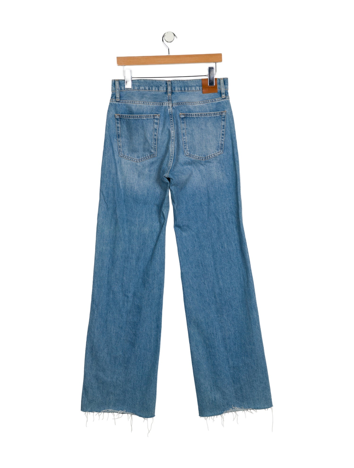 Anine Bing Mid-Rise Wide Leg Jeans
