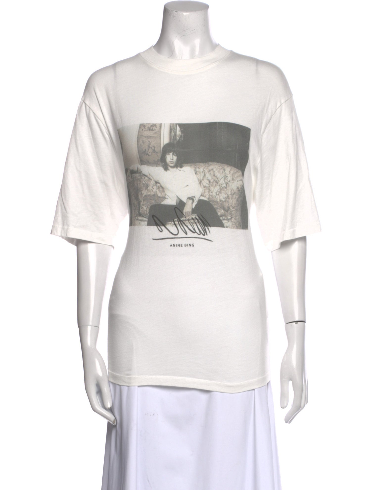 Anine Bing Graphic Print Crew Neck T-Shirt