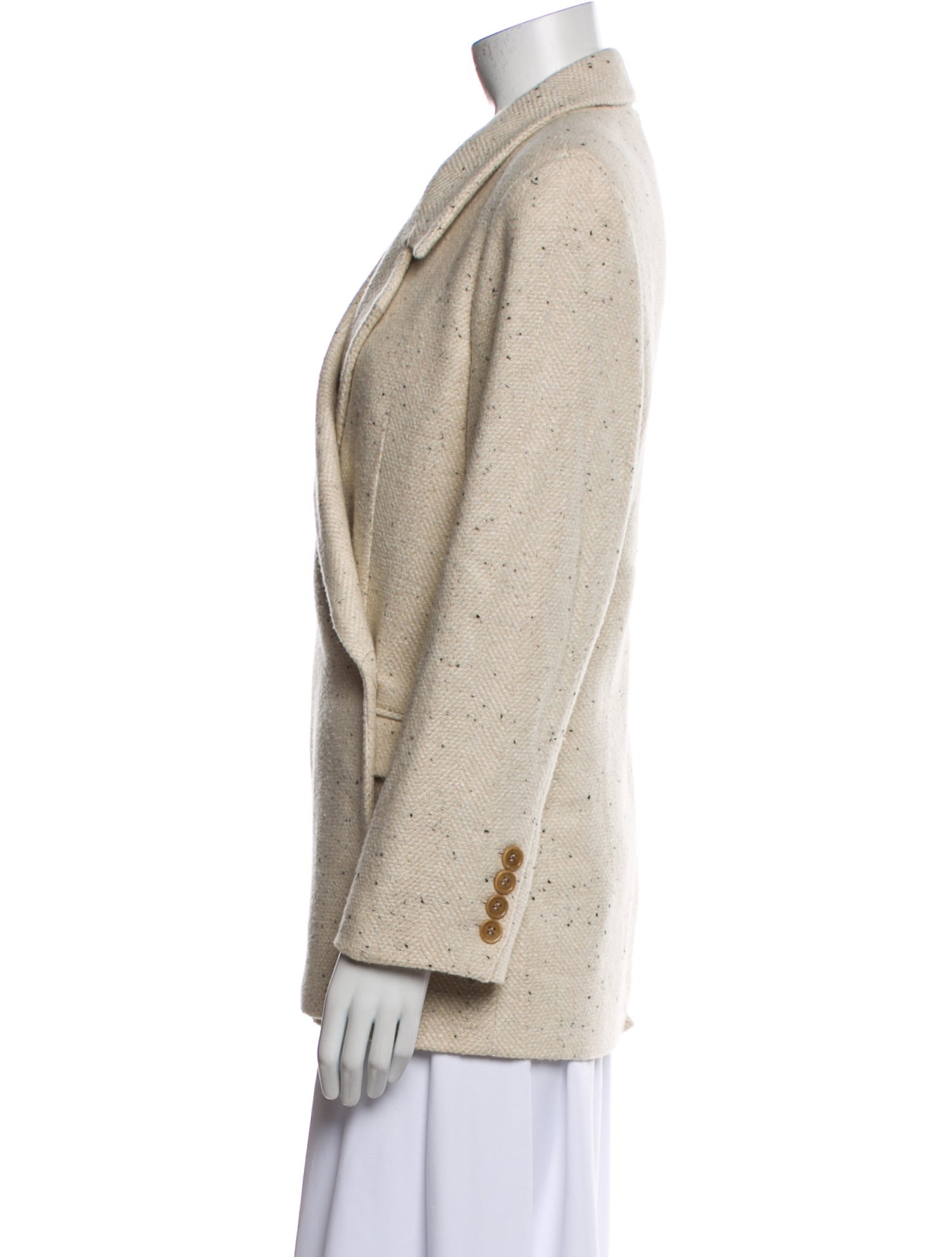 Anine Bing Virgin Wool Tweed Pattern Blazer