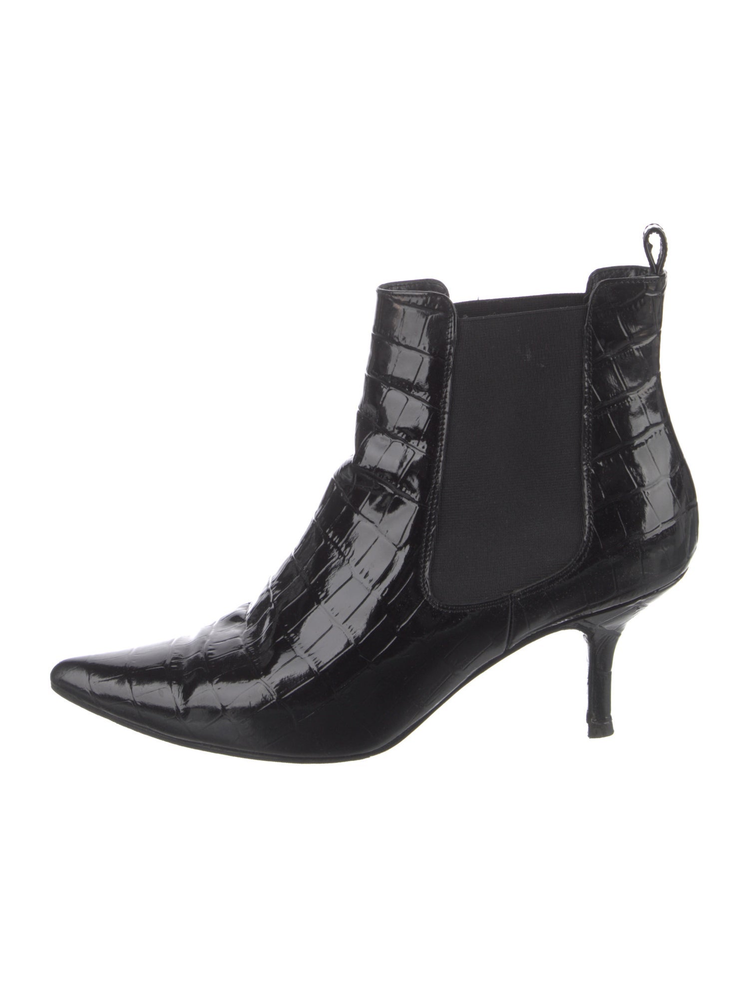 Anine Bing Patent Leather Chelsea Boots