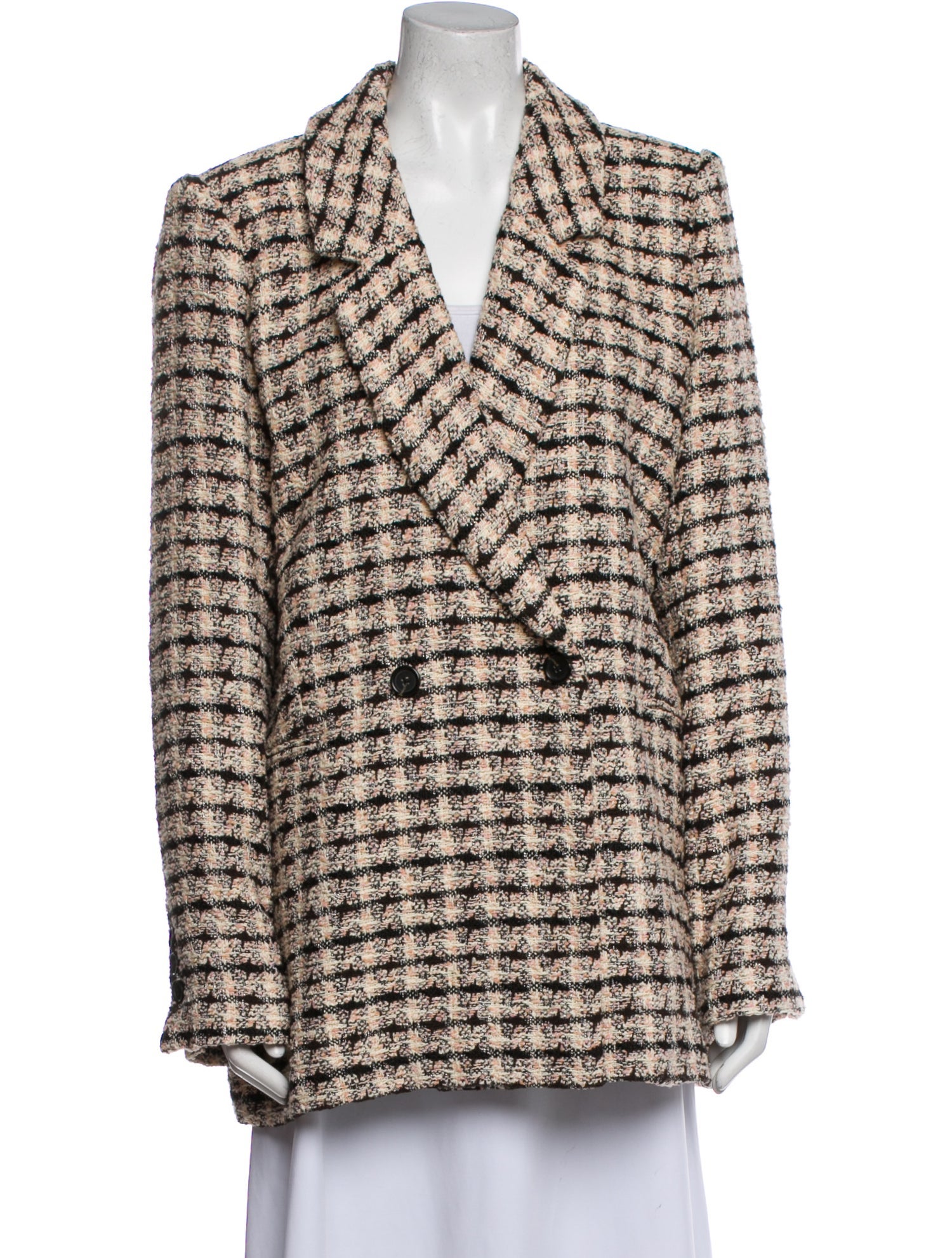 Anine Bing Tweed Pattern Blazer