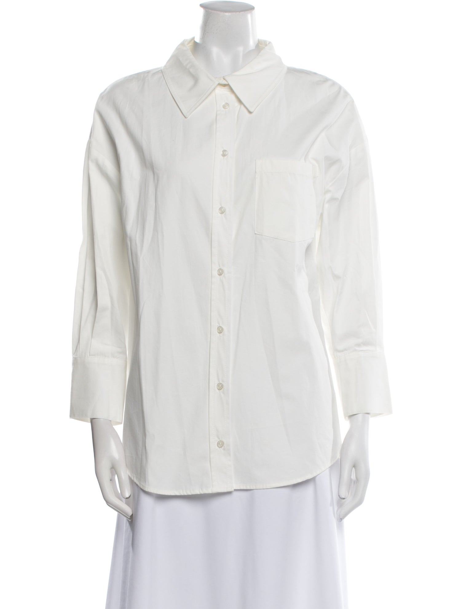 Anine Bing Three-Quarter Sleeve Button-Up Top