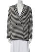Anine Bing Houndstooth Print Blazer