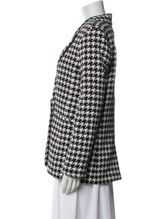 Anine Bing Houndstooth Print Blazer