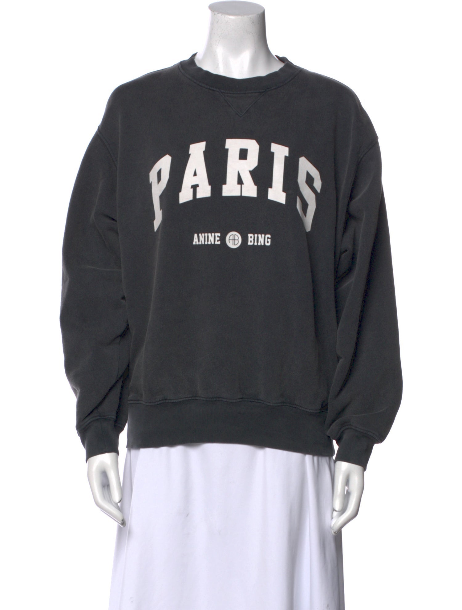 Anine Bing Graphic Print Crew Neck Sweater