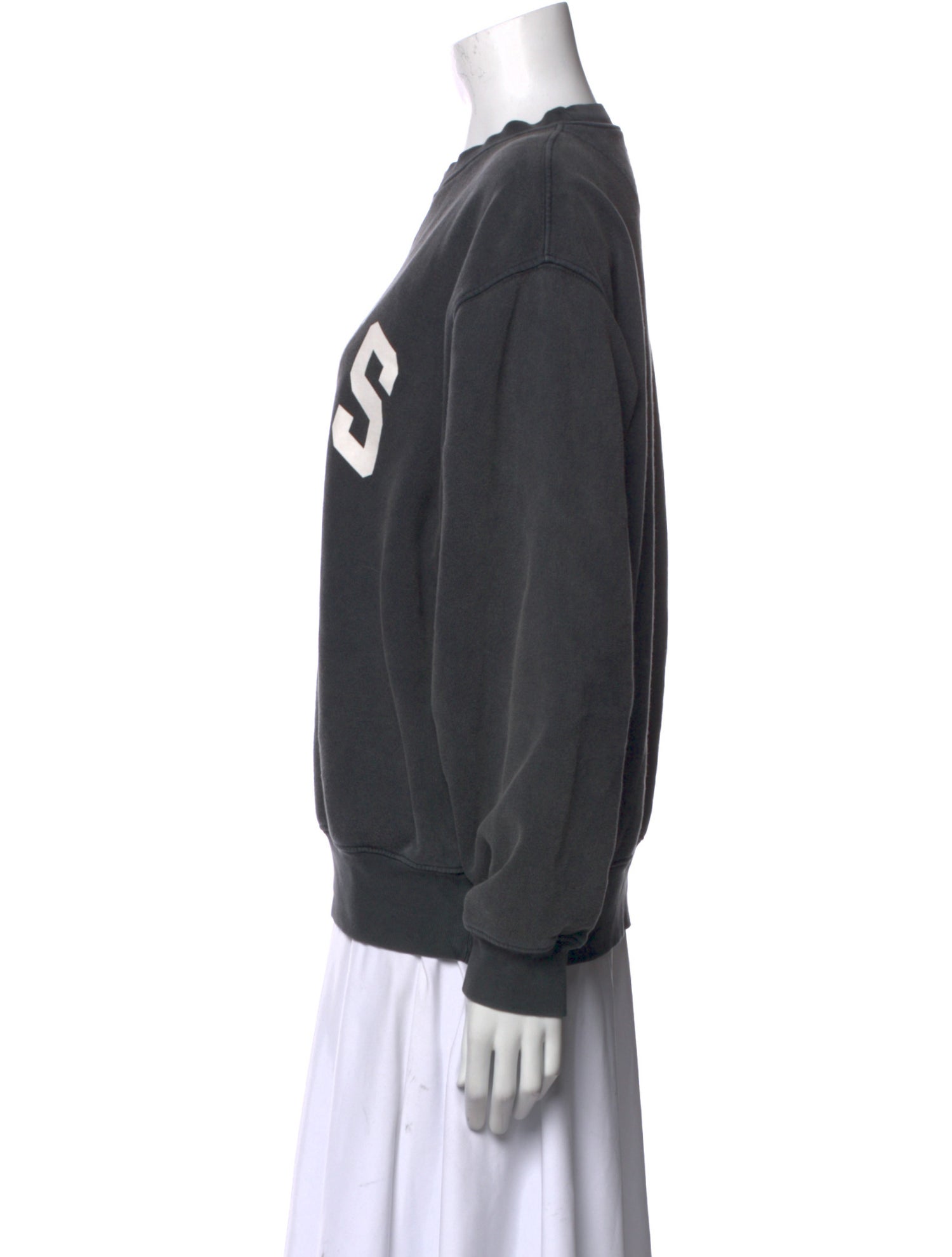 Anine Bing Graphic Print Crew Neck Sweater