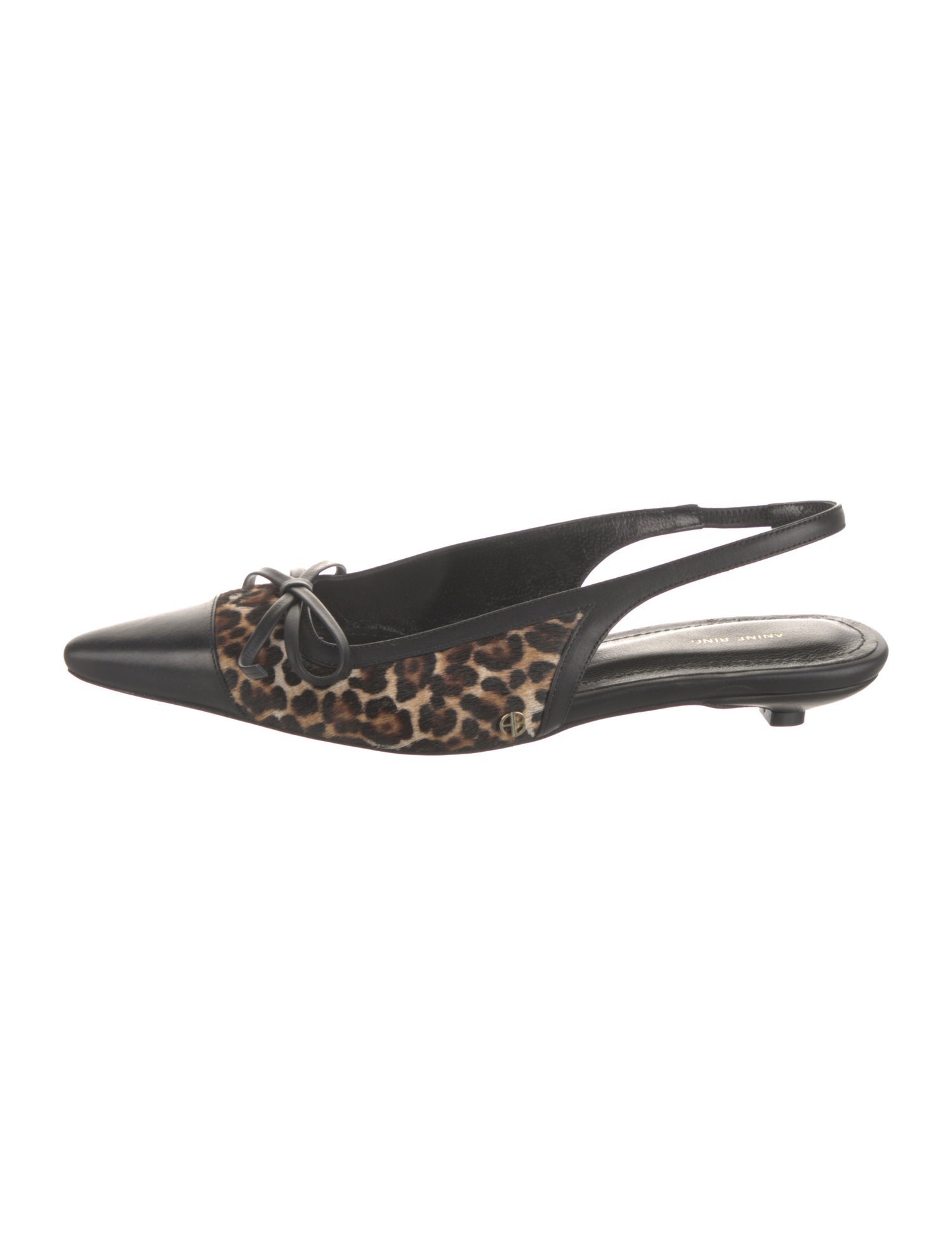 Anine Bing Leather Printed Slingback Pumps